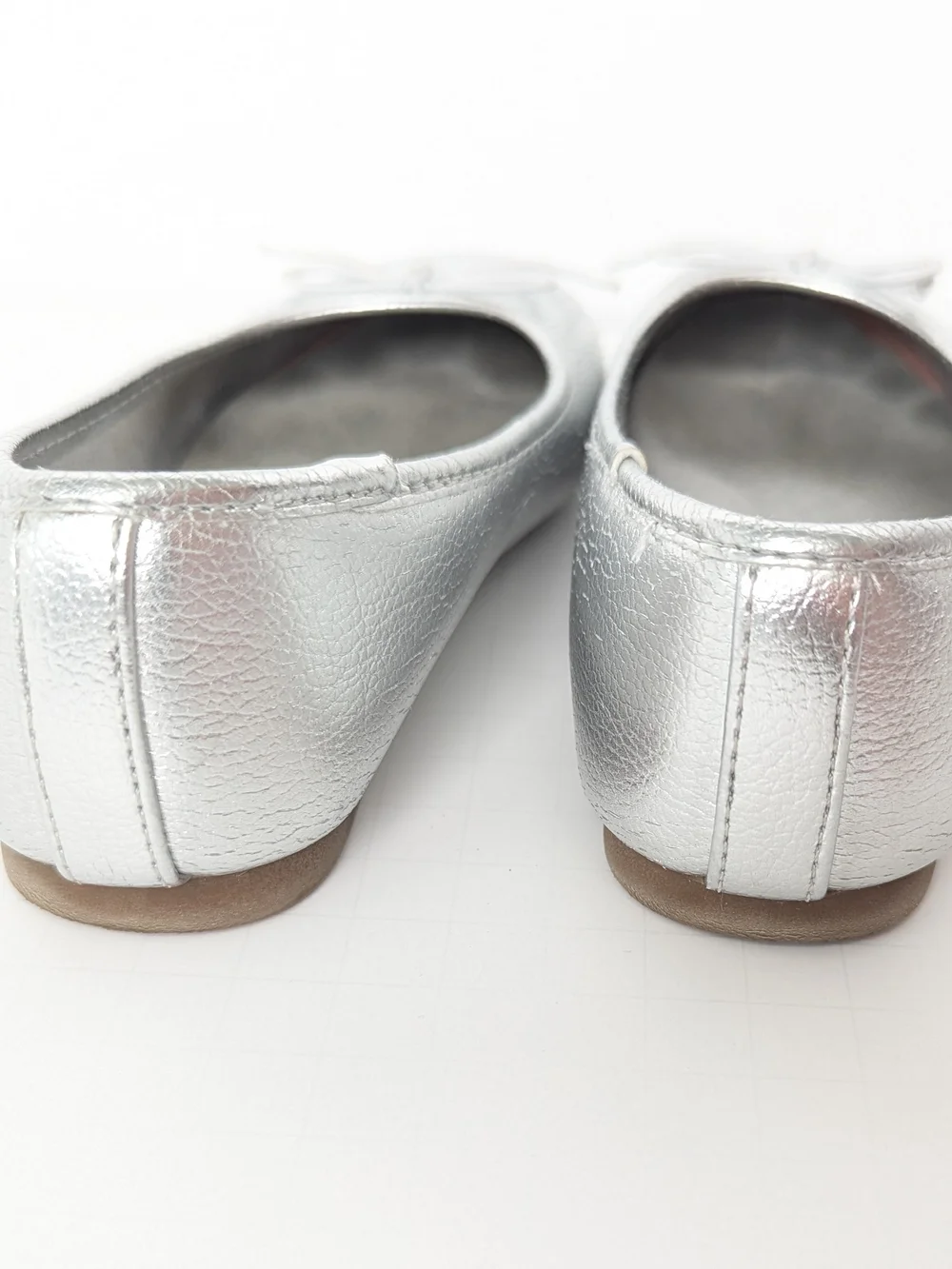 Sonoma Metallic Silver Ballet Flats with Bow